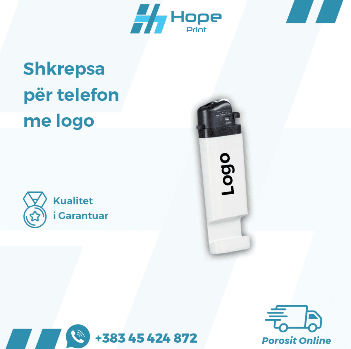 Shkrepsë e bardhë me logon e Hope Print — foto 2